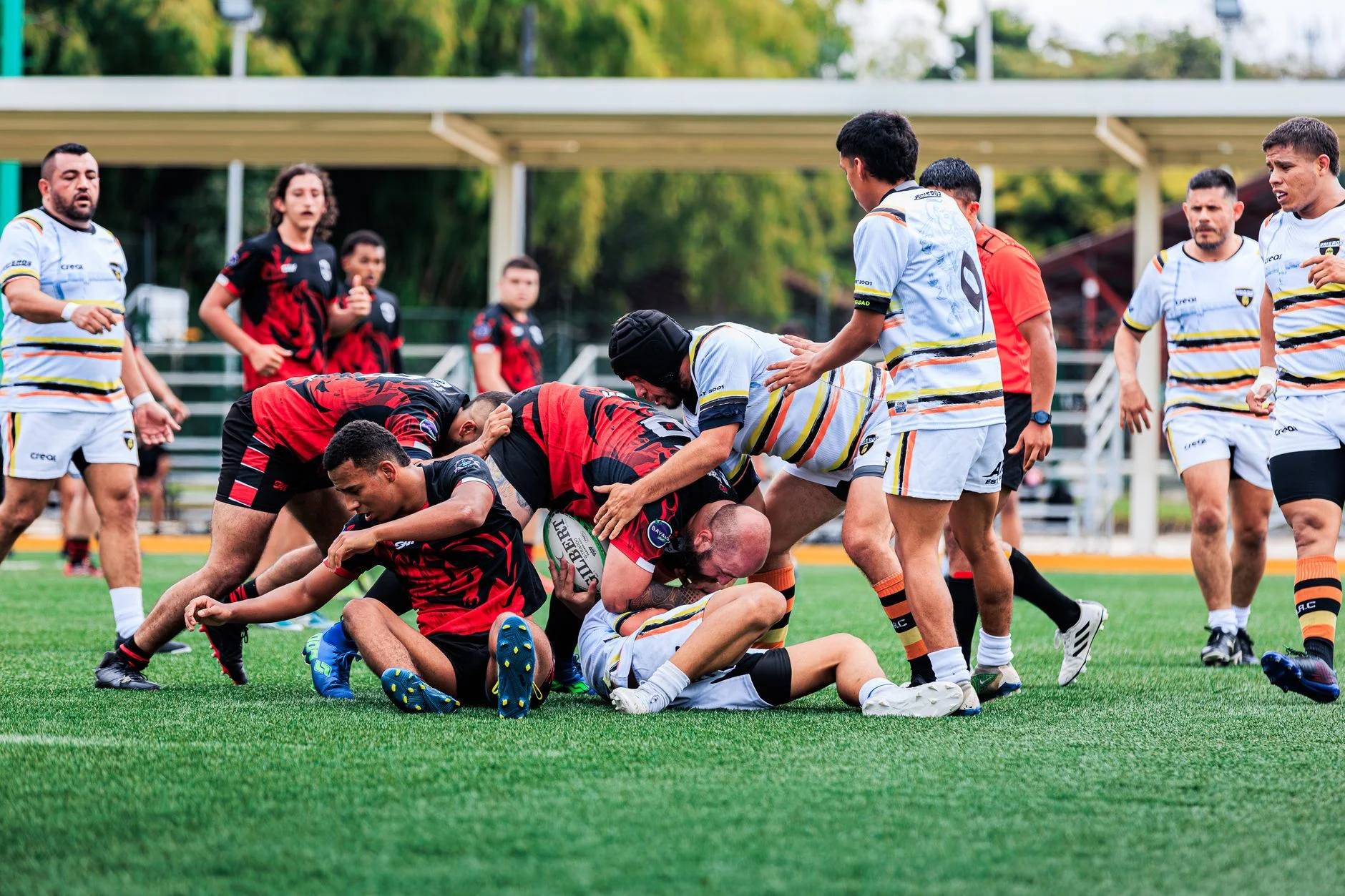 Rugby league action representing the #PortMoresby hashtag