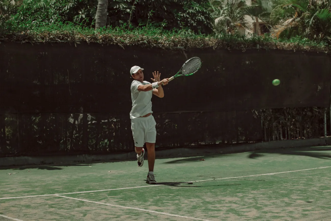 Tennis action representing the #USOpen hashtag
