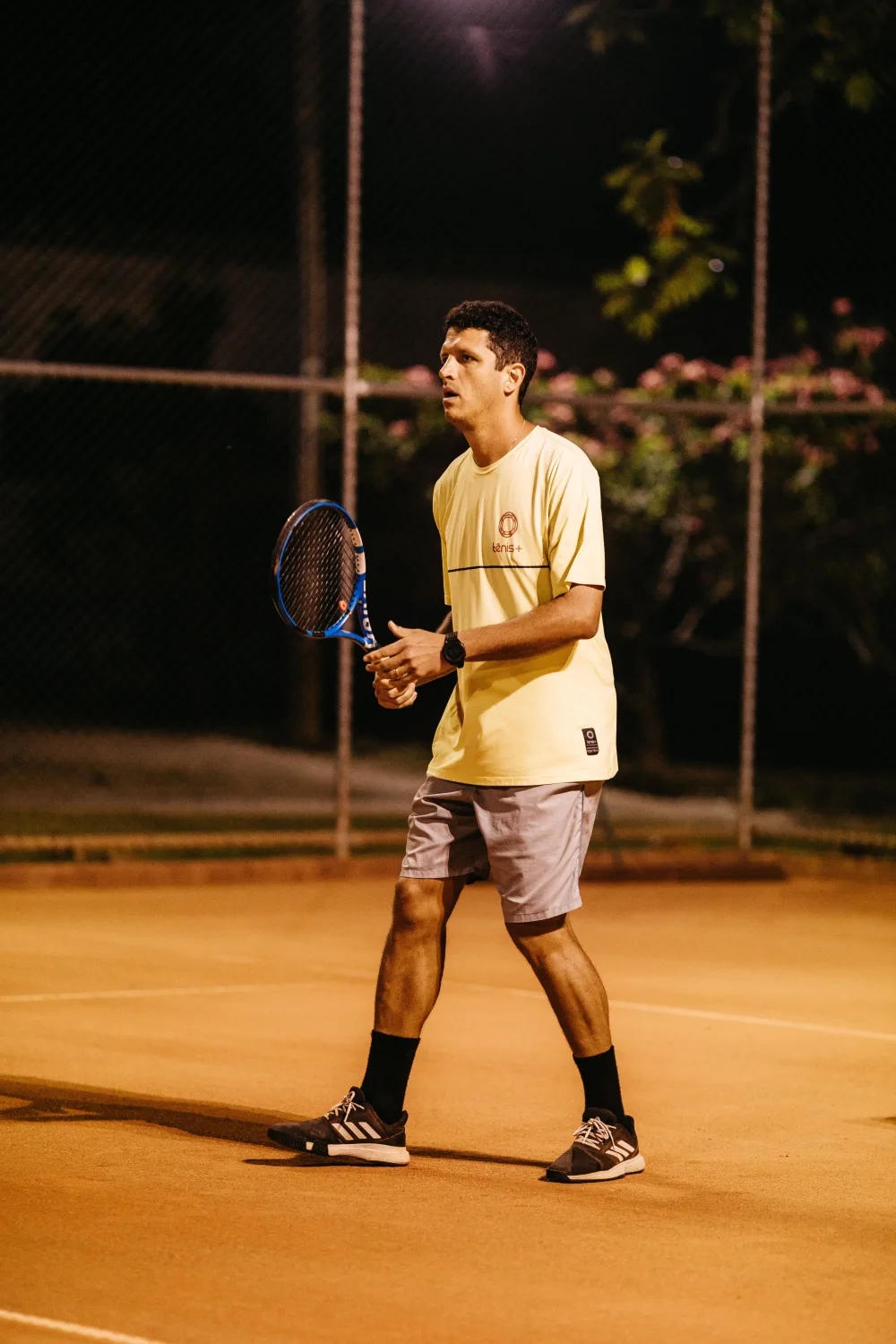 Tennis action representing the #NightSession hashtag