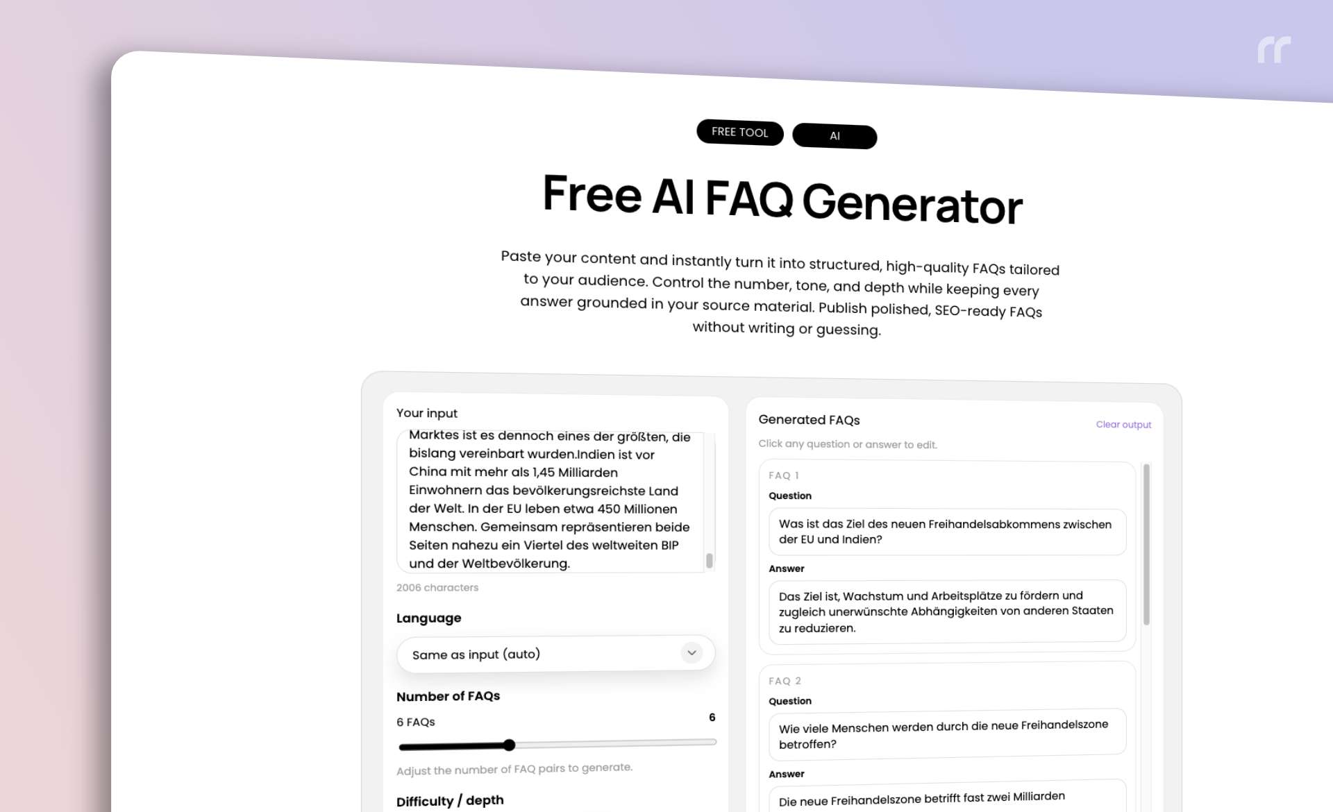 AI FAQ Generator