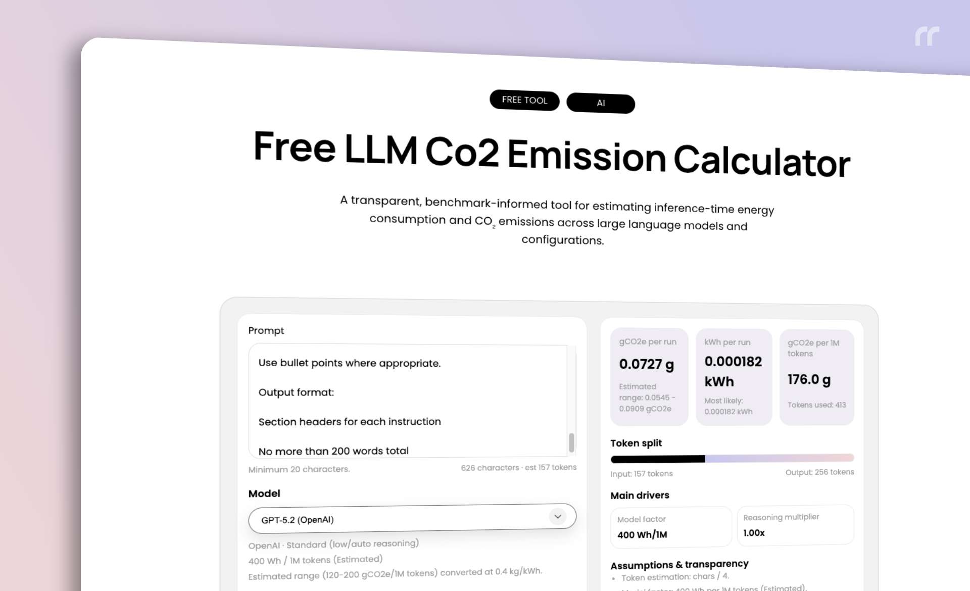 LLM CO2 Emission Calculator